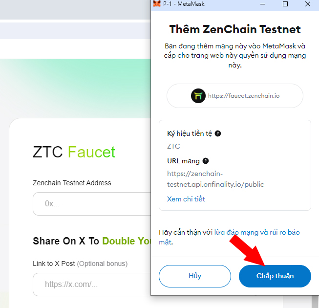 Faucet ZTC Testnet